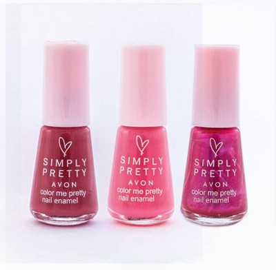 

Avon Color Me Pretty Nail Enamel (rose - wine plum - flirty)(Pack of 3)