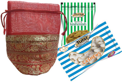 

Tulsi Dry fruits Combo Gift Pack (Cashews-500g+ Kishmish 200g) Raisins, Cashews(700 g, Pouch)