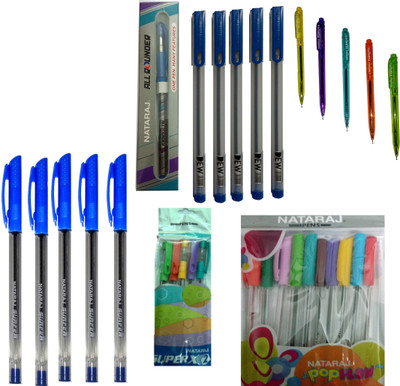 

NATARAJ ALL ROUNDER BALL PEN+DEW BALL PEN+SUPER X2 BALL PEN+SURFER BALL PEN+FLORITE BALL PEN+POPFLOW BALL PEN WITH INK COLOUR AS PER BODY COLOUR Ball Pen(Pack of 6)