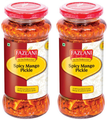 

Fazlani Foods Ready To Eat Pack of 2 Spicy Mango Pickle(300 g, Pack of2)