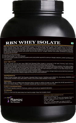 

Ramini Bionutrition RBN GOLD STANDARD 100% WHEY ISOLATE - 2Kg Whey Protein(2 kg, Cookies & Cream)