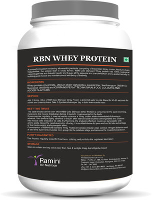 

RAMINI BIONUTRITION RBN GOLD STANDARD 100% WHEY PROTEIN - 1 Kg Whey Protein(1 kg, Double Chocolate)
