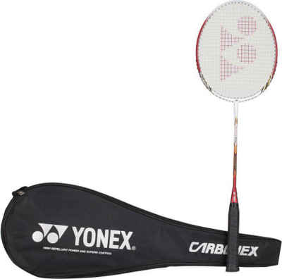 

Yonex Badminton Racket B 8000 Plus White, Red Strung Badminton Racquet(G1 - 4 Inches, 500 g), Red;white
