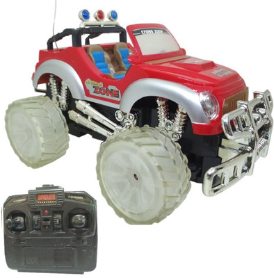 IndusBay Remote Controlled Rock Crawler Monster Truck - Off Roader Racer (Red)(Red)