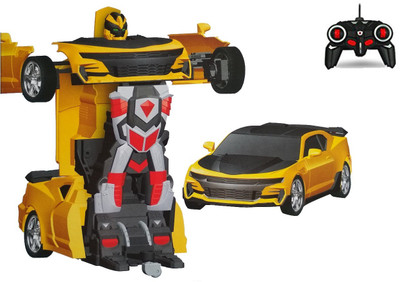 

IndusBay 1:18 Remote control Bumblebee Transformers Buggati Car with One Deformation to Robot and back …(Yellow)