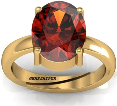 

Jaipur Gems Certified Emerald (Panna) Panchdhatu Panchdhatu Or 7.25 Ratti Ring Alloy Garnet Gold-plated Plated Ring, Orange