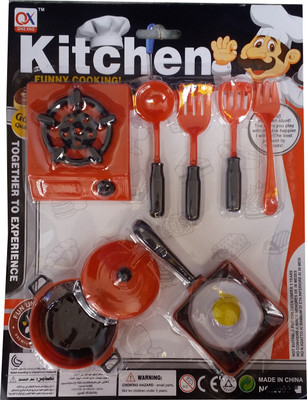 

snecha Cute Multicolor Omlet REd kitchen set - Good git item for kids -543