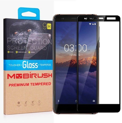 MOBIRUSH Edge To Edge Tempered Glass for Nokia 3.1(Pack of 1)