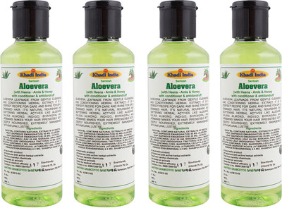 

Khadi India Santosh (Pack Of 4) Aloevera With Heena - Antidandruff Shampoo (210 ml Each)(210 ml)