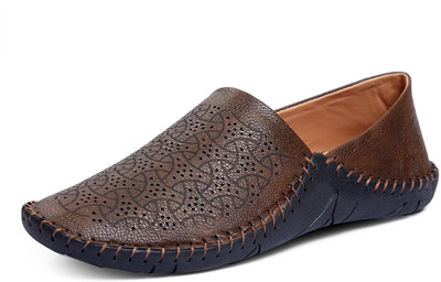 

KWIK FIT stiched loffer Casuals For Men(Brown