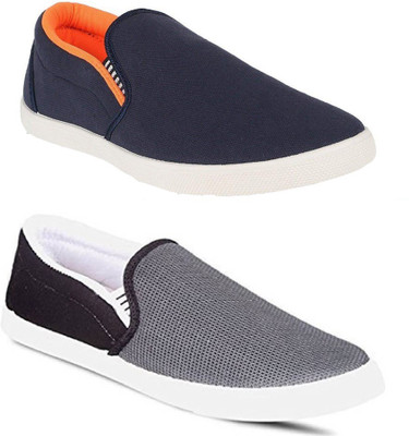 

Lifecart Slip On Sneakers For Men(Blue, Grey, Multicolor