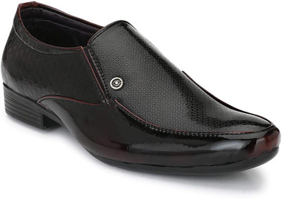 

AORFEO Leather crafted X Slip On For Men(Burgundy