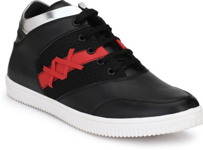 

Fashion Tree Men's Black Red Sneakers Shoes, FT-SRD52 Casuals For Men(Black