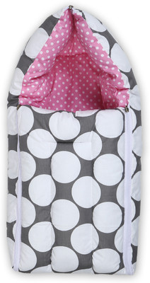 

Miss & Chief Baby Polka Grey and Pink Sleeping Bag(Grey