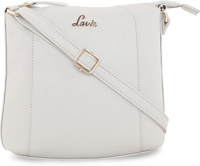 

Lavie Women Evening/Party White Leatherette Sling Bag