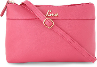 

Lavie Women Evening/Party Pink Leatherette Sling Bag