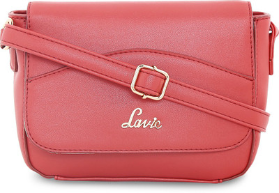 

Lavie Women Evening/Party Pink Leatherette Sling Bag