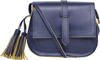 

Ravi Collections Women Casual Blue PU Sling Bag