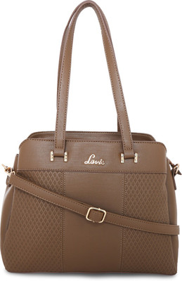 

Lavie Women Evening/Party Brown Leatherette Hand-held Bag