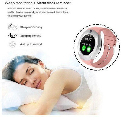 

MI-STS Y1 Multi Function TouchScreen Bluetooth Smart Watch with Remote Camera & Heart Rate Monitor SIM Card & Dedicated Memory Card Slot Compatible for all Smartphones Smartwatch(Pink Strap Free Size)
