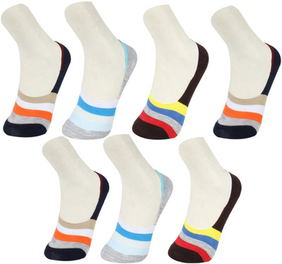 calzino Men & Women Striped Peds/Footie/No-Show(Pack of 7)