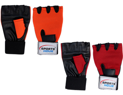 

Sportshour Orange / Red Gym Gloves (pack of 2 pair) Gym & Fitness Gloves (Free Size, Multicolor)