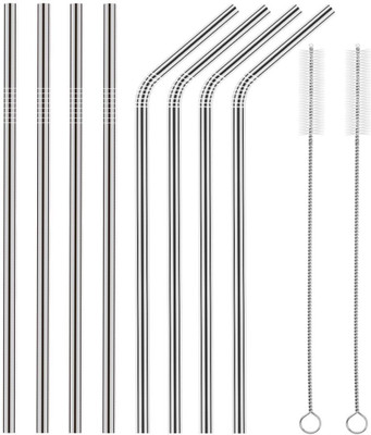 

Expresso Straight Drinking Straw(Silver, Pack of 8)