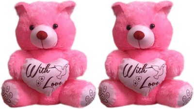

Teddy Bear Soft Toys With Heart - 55 cm(Pink)