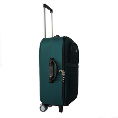 

VIDHI Turquoise (peacock feather) color Cabin Soft Suitcase Trolley Bag for Luggage " (51 cms) Cabin Luggage -  inch(Green