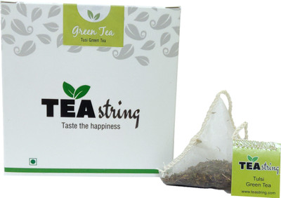 

Tea String TulsiGreen Leaf Handcrafted Pyramid Shape Nylon Tea Bags Tulsi Green Tea(16 Bags, Vacuum Pack)