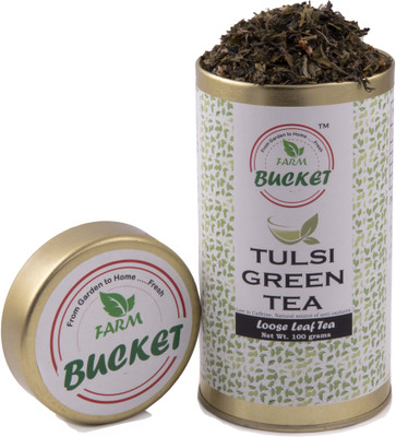 

farm bucket Tulsi Green Tea - 100 grams - Loose Leaf Tea Tulsi Green Tea(100 g, Box)