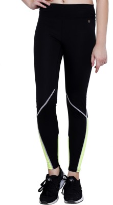 Leebonee Color Block Women Green Tights