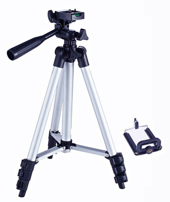 

BUY GENUINE Tripod-3110 with phone Holder Mount For Android Mobile Portable Adjustable Lightweight Camera Stand With Three-Dimensional Head & Quick Release Plate Tripod(Silver & Black, Supports Up to 1500 g)