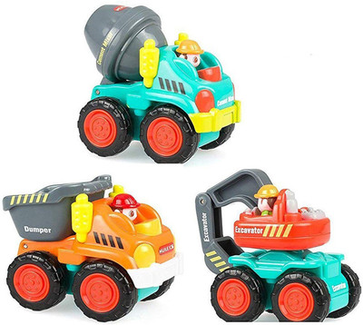 Baybee Unbreakable Construction Automobiles Toy Set ( Pack of 3 )(Multicolor)