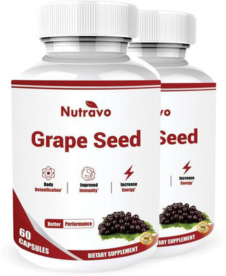 

Nutravo Grape Seed Extract - 60 Capsules (Pack of 2)(120 g)