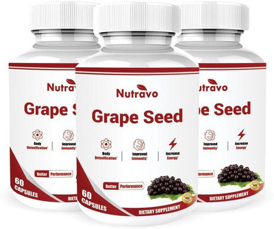Nutravo Grape Seed Extract - 60 Capsules (Pack of 3)(180 g)