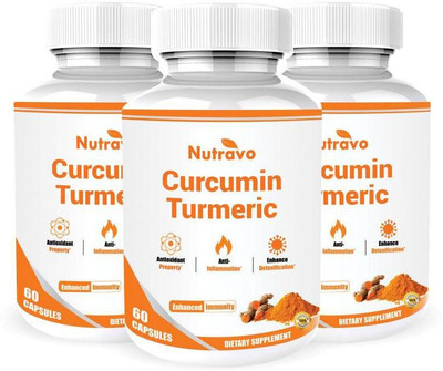 

Nutravo Curcumin Turmeric - 60 Capsules (Pack of 3)(180 g)