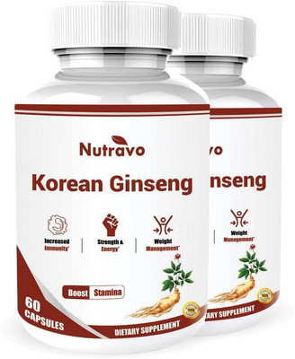

Nutravo Korean Ginseng Extract - 60 Capsules (Pack of 2)(120 g)
