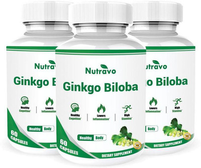 

Nutravo Ginkgo Biloba - 60 Capsules (Pack of 3)(180 g)