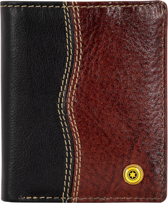 

POLLSTAR Men Black Genuine Leather Wallet(9 Card Slots)