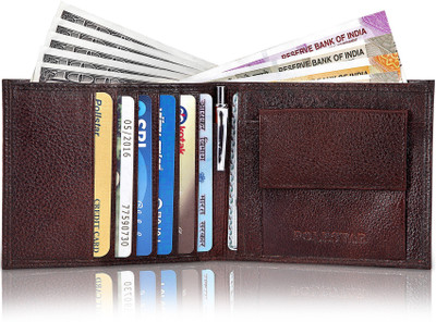 

POLLSTAR Men Brown Genuine Leather Wallet(5 Card Slots)