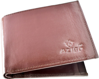 

Azibo Men Brown Genuine Leather Wallet(7 Card Slots)
