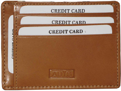 

ABYS Men Casual Tan Genuine Leather Card Holder(6 Card Slots)