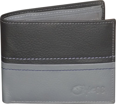 

Style 98 Men Multicolor Genuine Leather Wallet(6 Card Slots), Black:beige