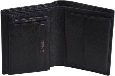 

Rene Men Casual Black Genuine Leather Wallet(2 Card Slots)