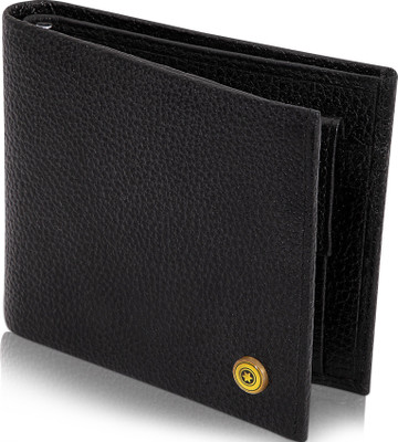 

POLLSTAR Men Black Genuine Leather Wallet(5 Card Slots)