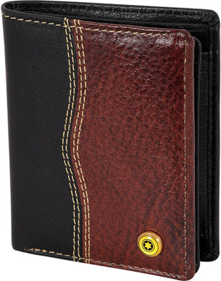 

POLLSTAR Men Black Genuine Leather Wallet(9 Card Slots)