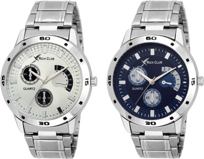 

Rich Club Set Of 2 Chronos Metallic Watch - For Men