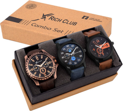 

Rich Club Combo Of Three(Formal+Casual+Party Wear) Watch - For Men