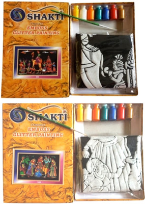 Shakti Emboss Painting Kit 38 X 60cm Valvet Cloth Pack Of Two